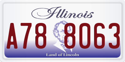 IL license plate A788063