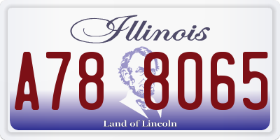 IL license plate A788065