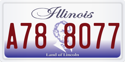 IL license plate A788077