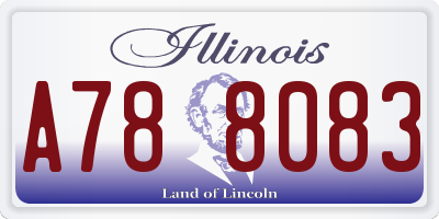 IL license plate A788083