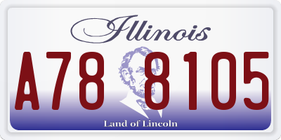 IL license plate A788105