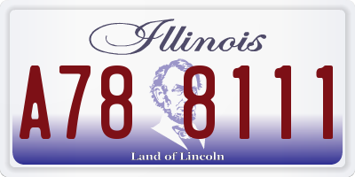 IL license plate A788111