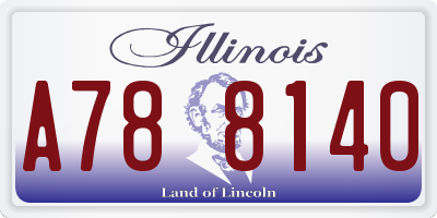 IL license plate A788140
