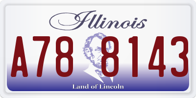 IL license plate A788143