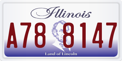 IL license plate A788147