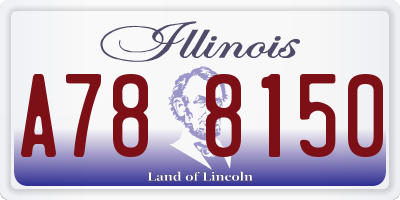 IL license plate A788150