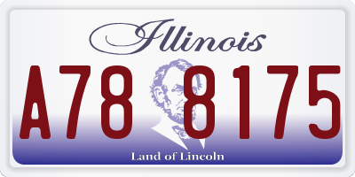 IL license plate A788175