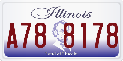 IL license plate A788178