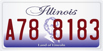 IL license plate A788183