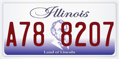 IL license plate A788207