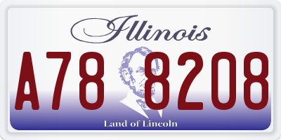 IL license plate A788208