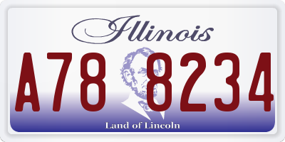 IL license plate A788234