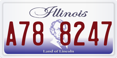IL license plate A788247