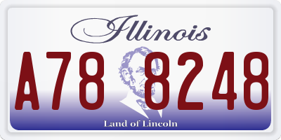 IL license plate A788248