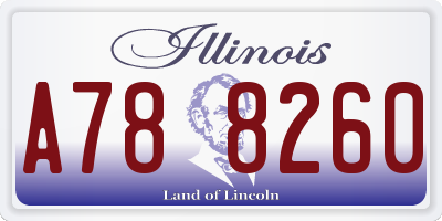 IL license plate A788260