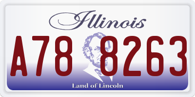 IL license plate A788263