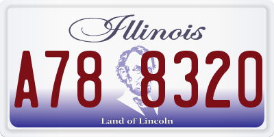 IL license plate A788320