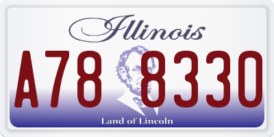 IL license plate A788330