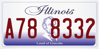 IL license plate A788332