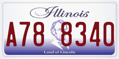 IL license plate A788340