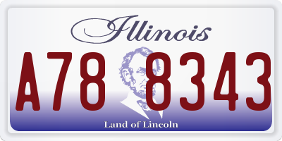 IL license plate A788343
