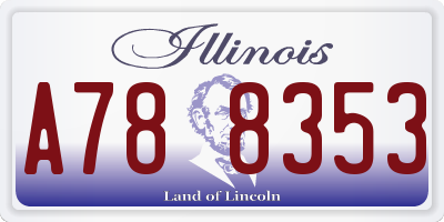 IL license plate A788353