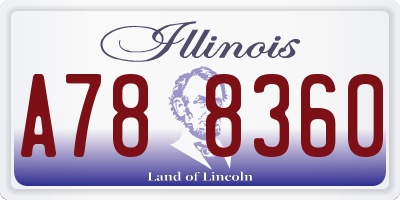 IL license plate A788360