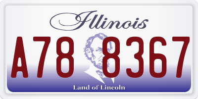 IL license plate A788367