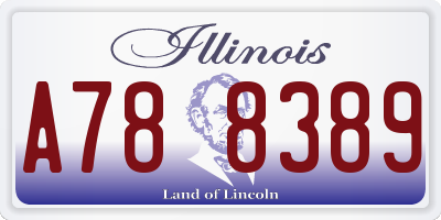 IL license plate A788389