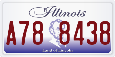 IL license plate A788438