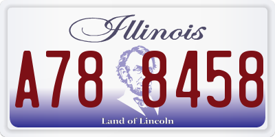 IL license plate A788458