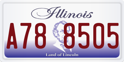 IL license plate A788505