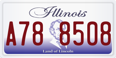 IL license plate A788508