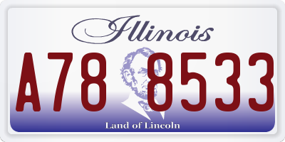 IL license plate A788533