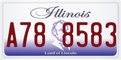 IL license plate A788583