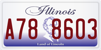IL license plate A788603