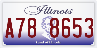 IL license plate A788653