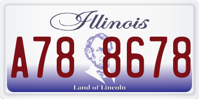 IL license plate A788678