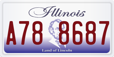 IL license plate A788687