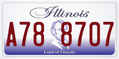 IL license plate A788707