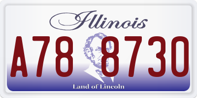 IL license plate A788730