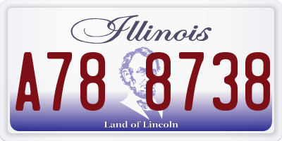 IL license plate A788738