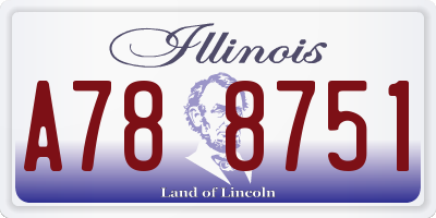 IL license plate A788751