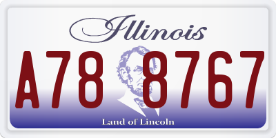 IL license plate A788767