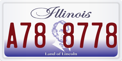 IL license plate A788778
