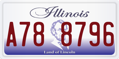 IL license plate A788796
