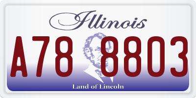IL license plate A788803
