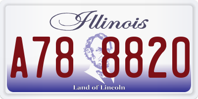 IL license plate A788820