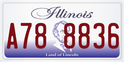 IL license plate A788836