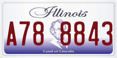 IL license plate A788843
